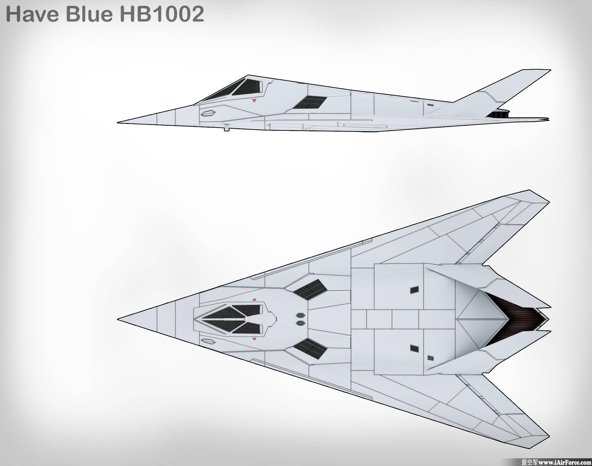 F117 have blue 1002 三视图