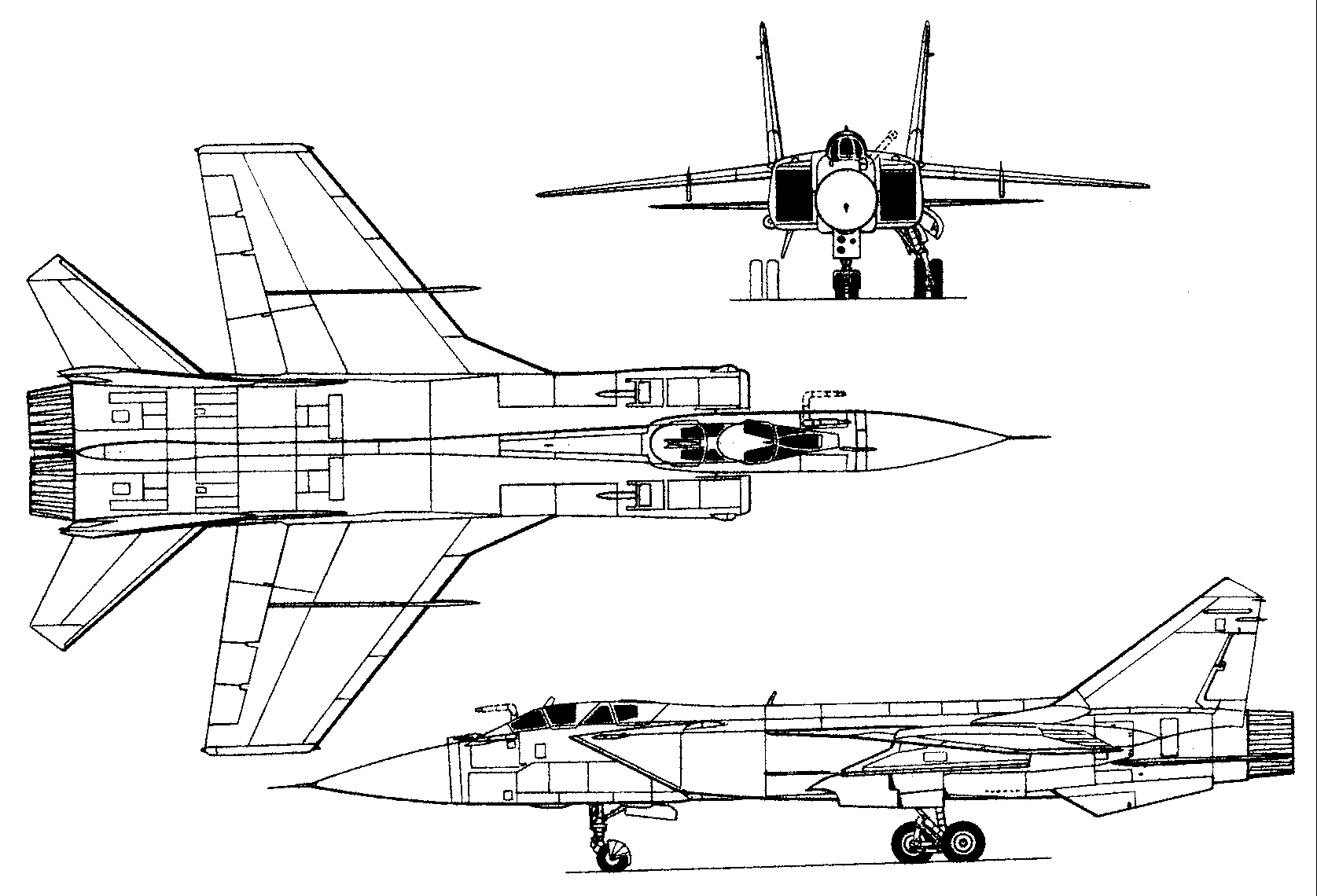 米格-31 Mig-31 三视图
