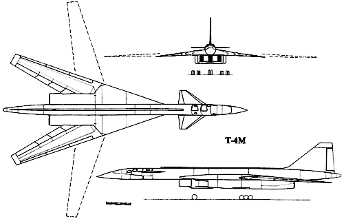 苏霍伊 T-4m 三视图